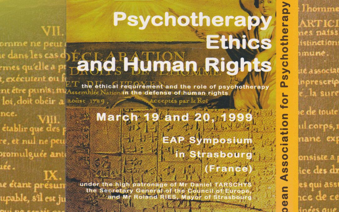 Symposium de l’EAP – Psychothérapie, éthique et droits de l’Homme